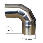 Kolano kwasoodporne ze stali nierdzewnej - 90°