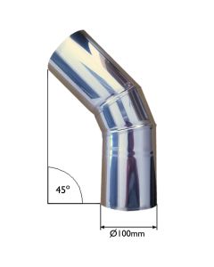 Kolano kwasoodporne ze stali nierdzewnej - 45°