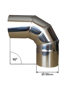 Kolano kwasoodporne ze stali nierdzewnej - 90°