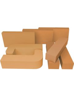 Żółte cegły szamotowe 