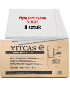 Płyta izolacyjna  kominkowa krzemianowo-wapienna 1000x610x30 mm - 8 sztuk
